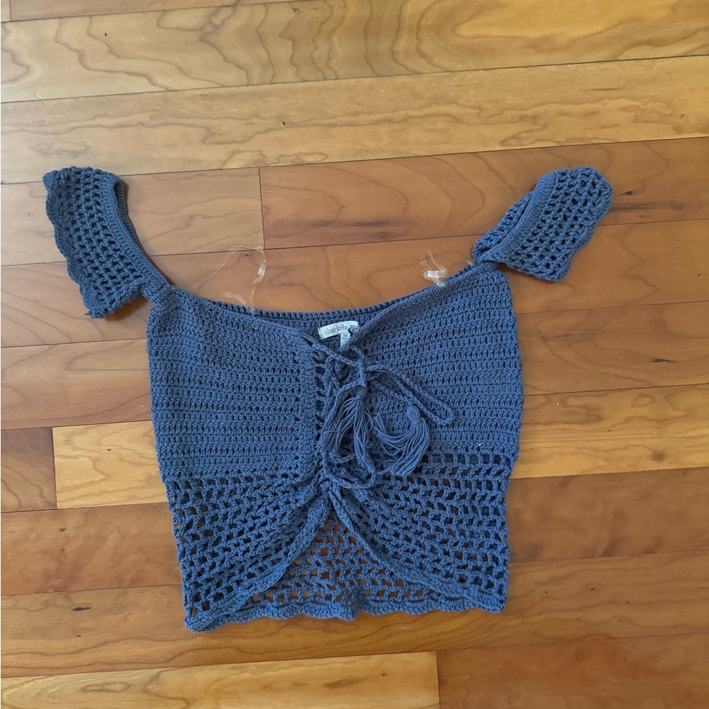Blue Crochet Top 🌀